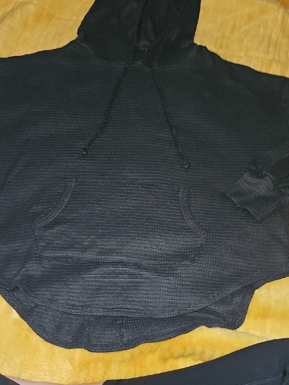 SO Black Waffle Knit Pullover XXL